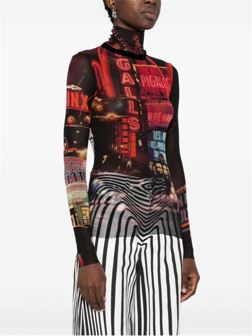 pigalle printed long sleeve top JEAN PAUL GAULTIER | 2430FTO206T55200301550